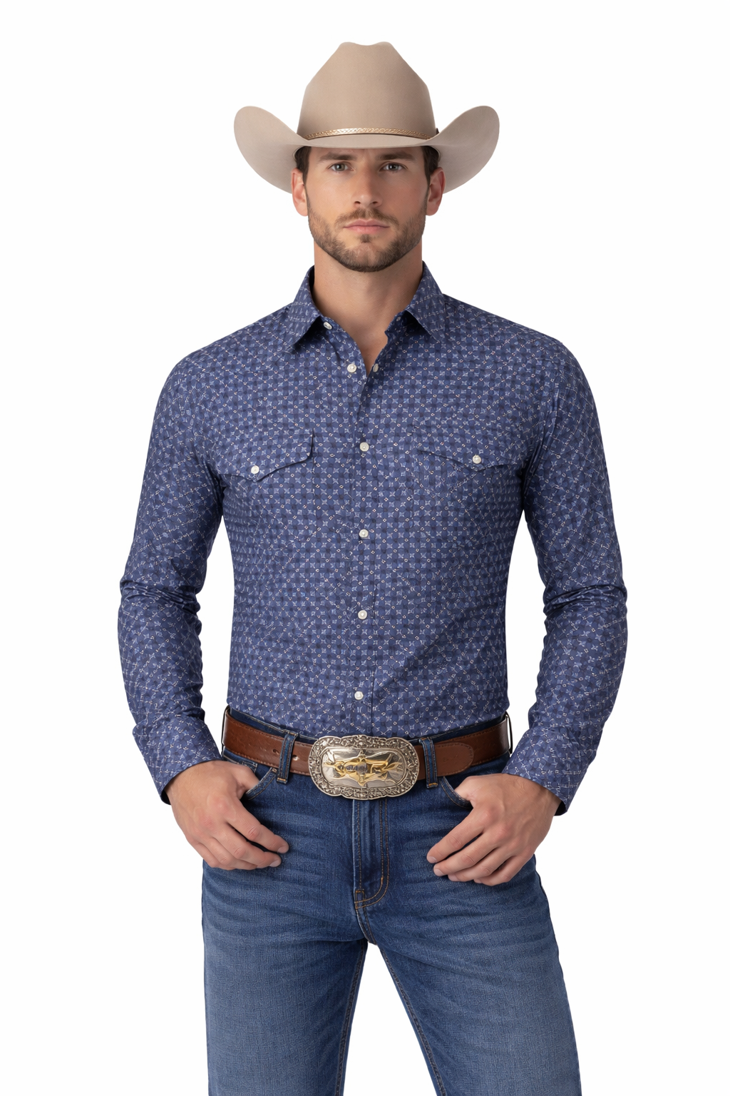 Men’s Classic Western Snap Shirt (Long Sleeve)
