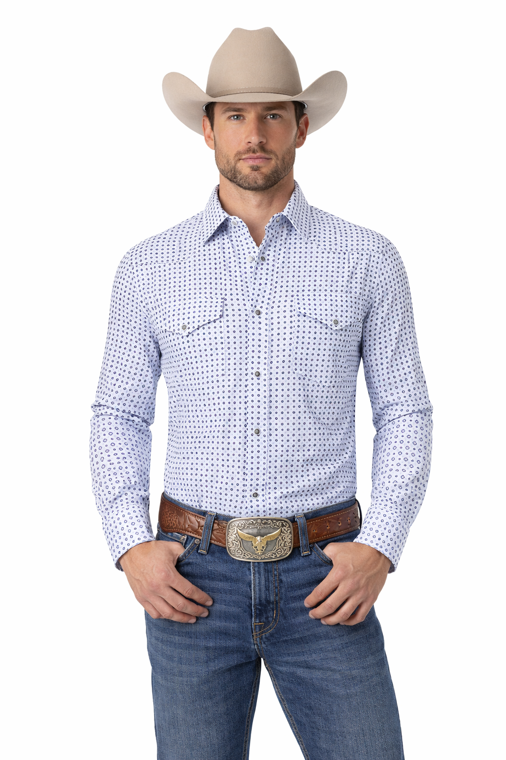 Men’s Classic Western Snap Shirt (Long Sleeve)