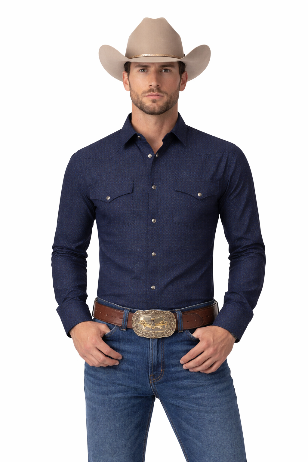 Men’s Classic Western Snap Shirt (Long Sleeve)