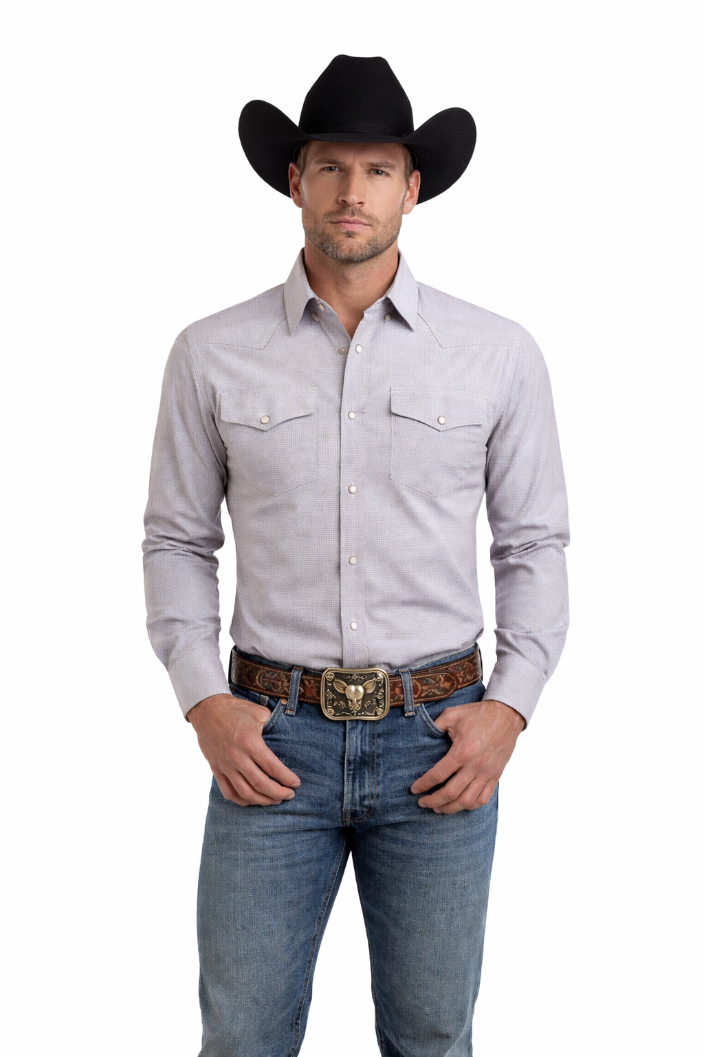 Men’s Classic Western Snap Shirt (Long Sleeve)
