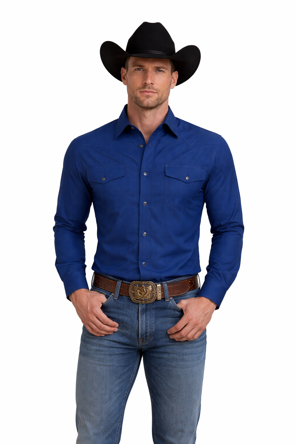 Men’s Classic Western Snap Shirt (Long Sleeve)