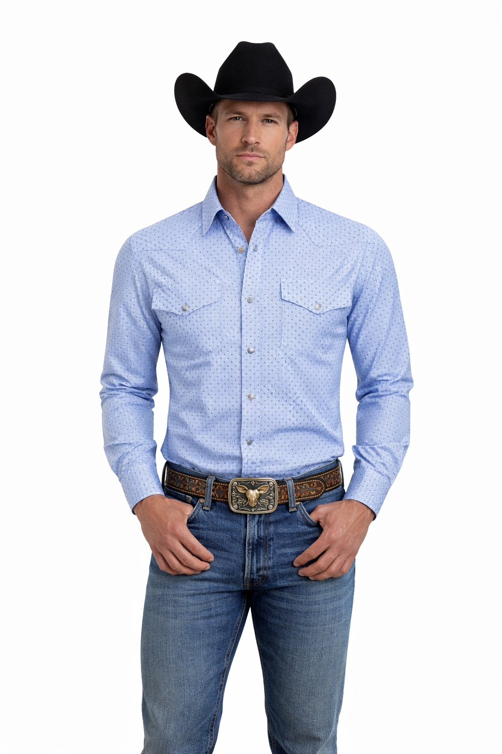 Men’s Classic Western Snap Shirt (Long Sleeve)