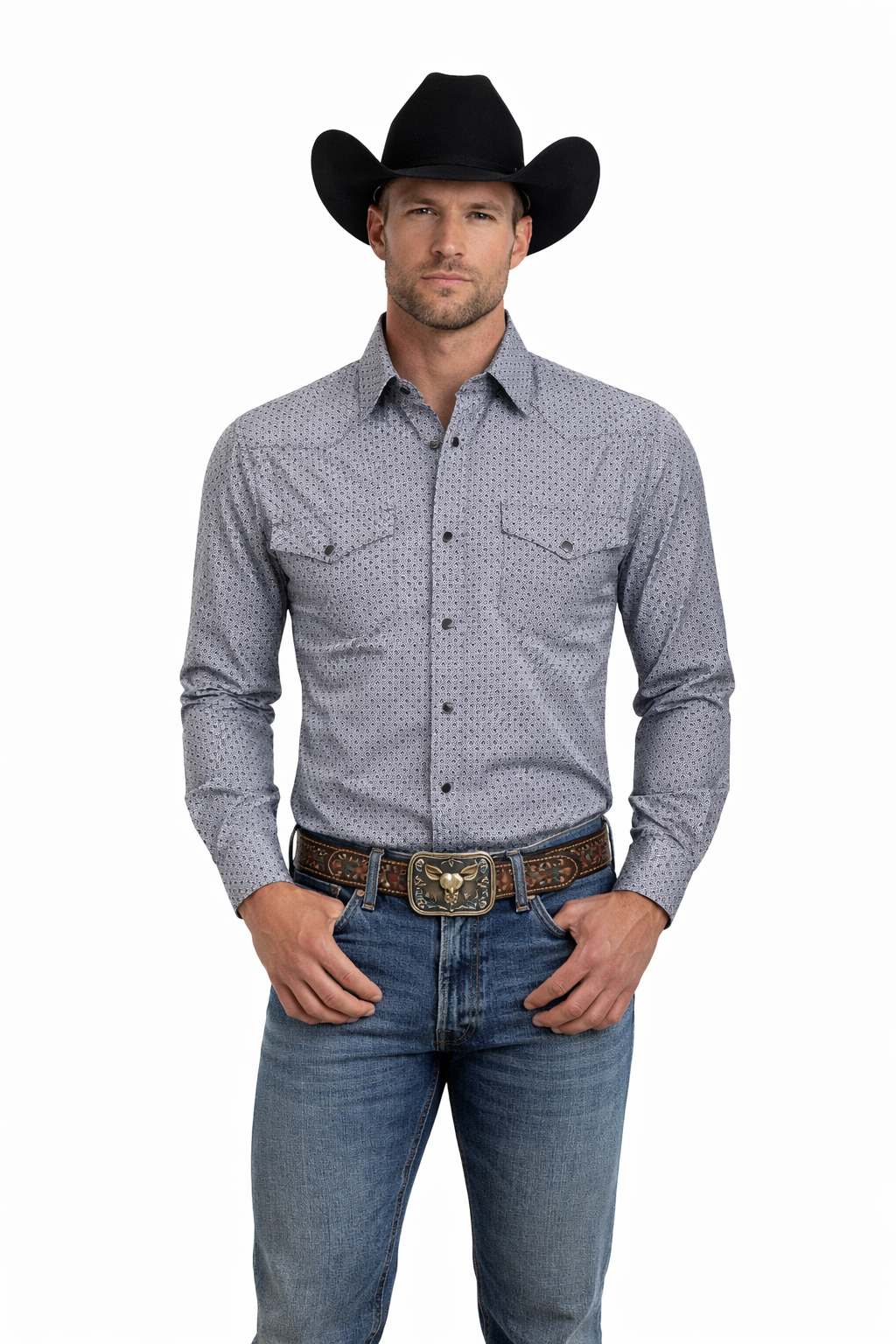 Men’s Classic Western Snap Shirt (Long Sleeve)