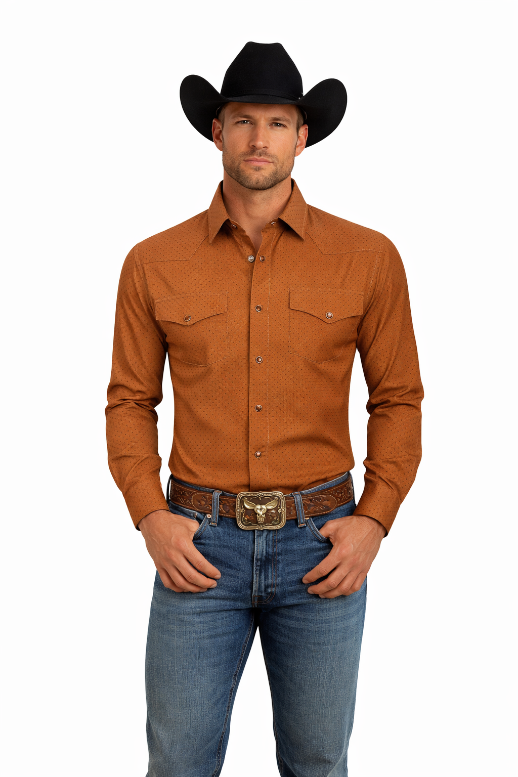Men’s Classic Western Snap Shirt (Long Sleeve)