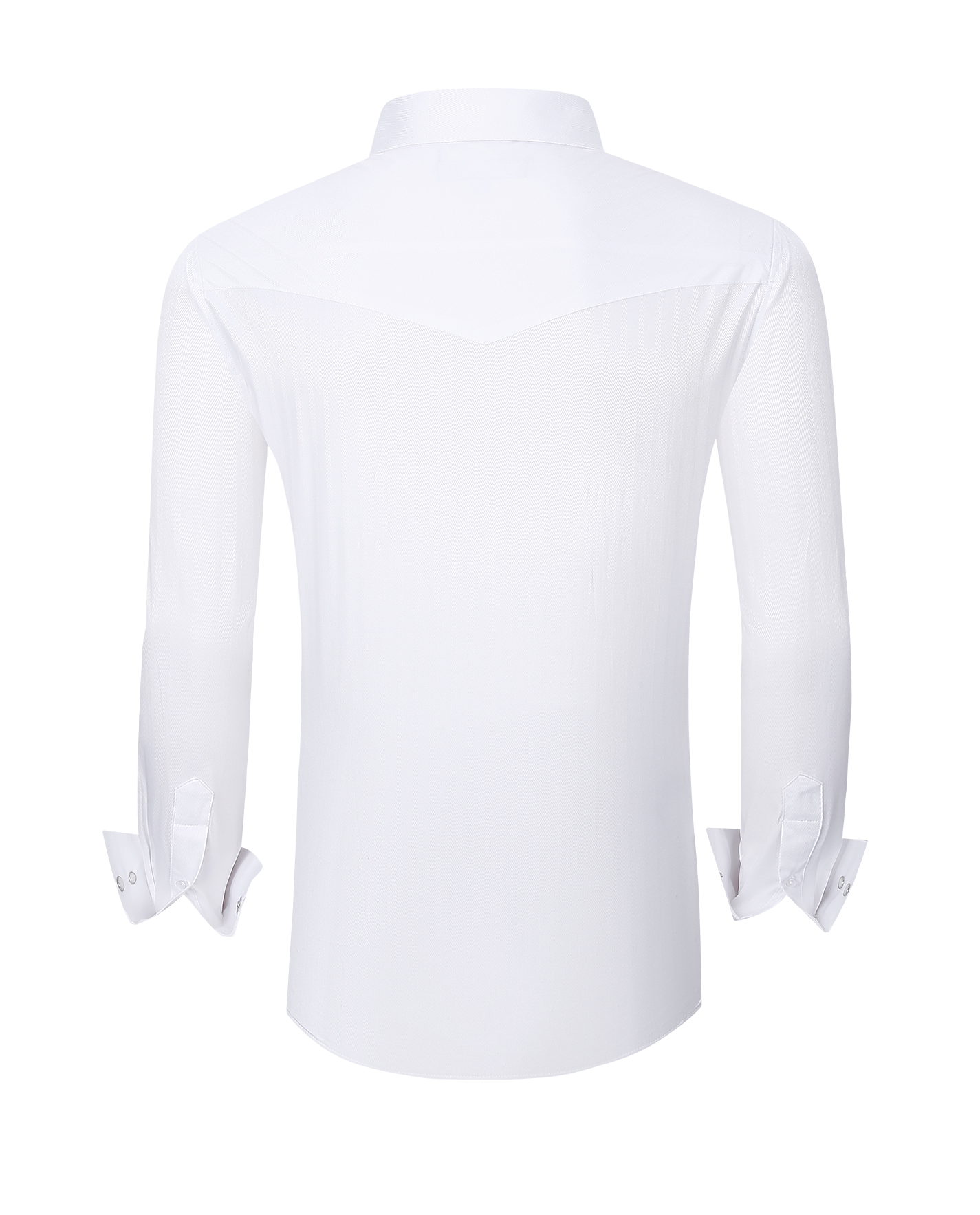 Snap Down Western Long Sleeve Shirt With Texture