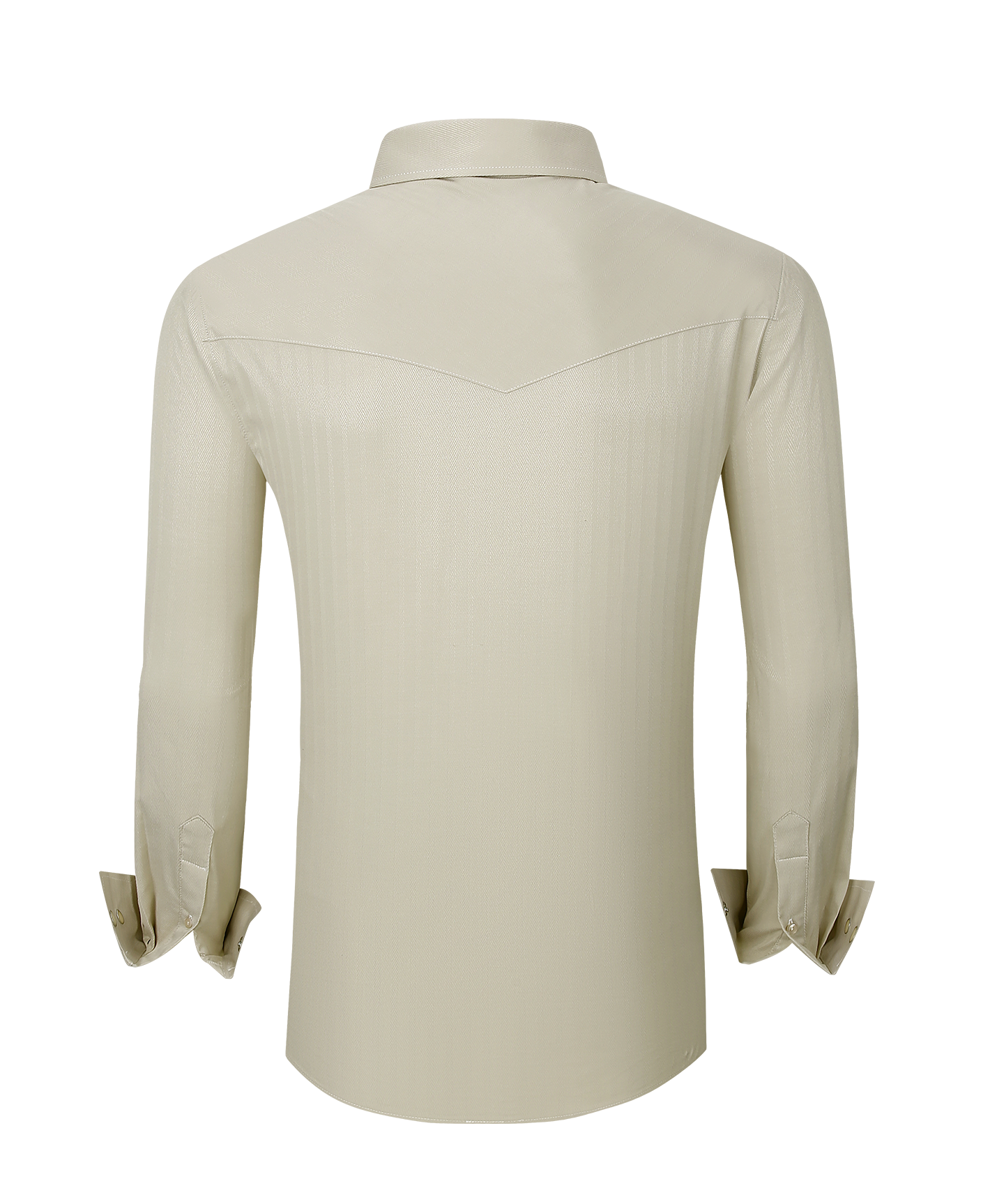 Snap Down Western Long Sleeve Shirt With Texture