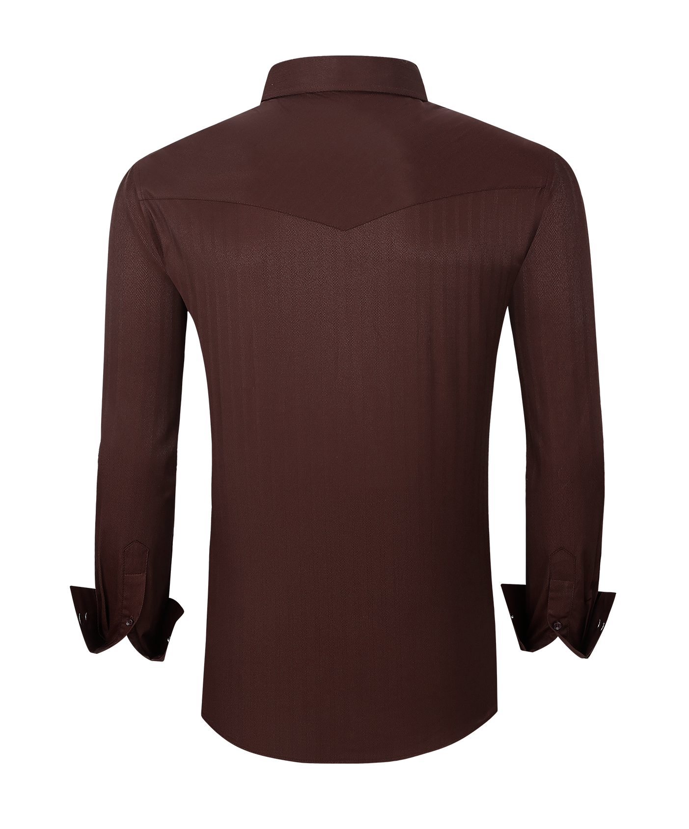 Snap Down Western Long Sleeve Shirt With Texture