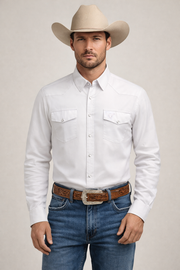 Western Snap Down Solid Shirts