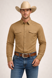 Pavini Tonal Black Western Snap-Down Shirt