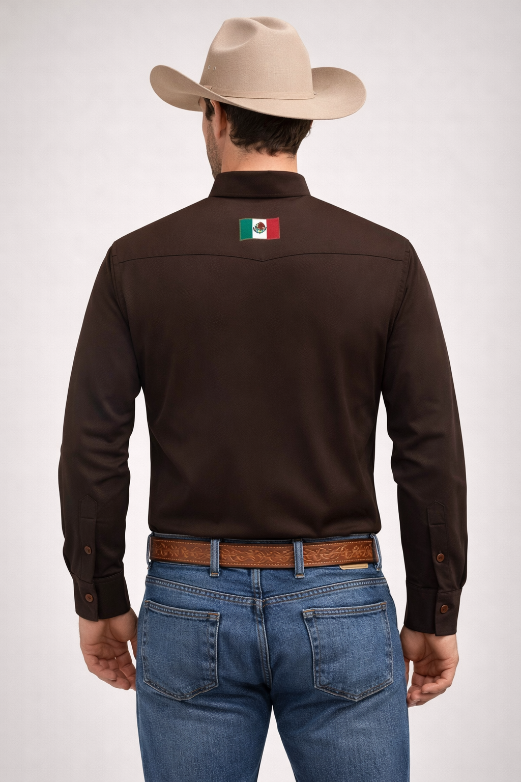 Pavini Tonal Black Western Snap-Down Shirt