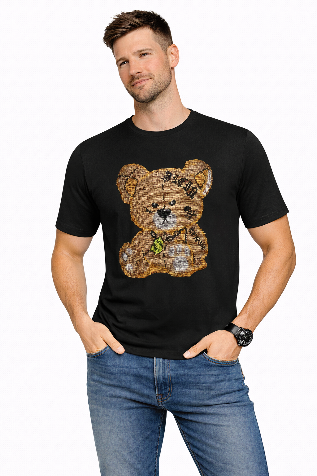 Rhinestone Teddy Graphic Tee