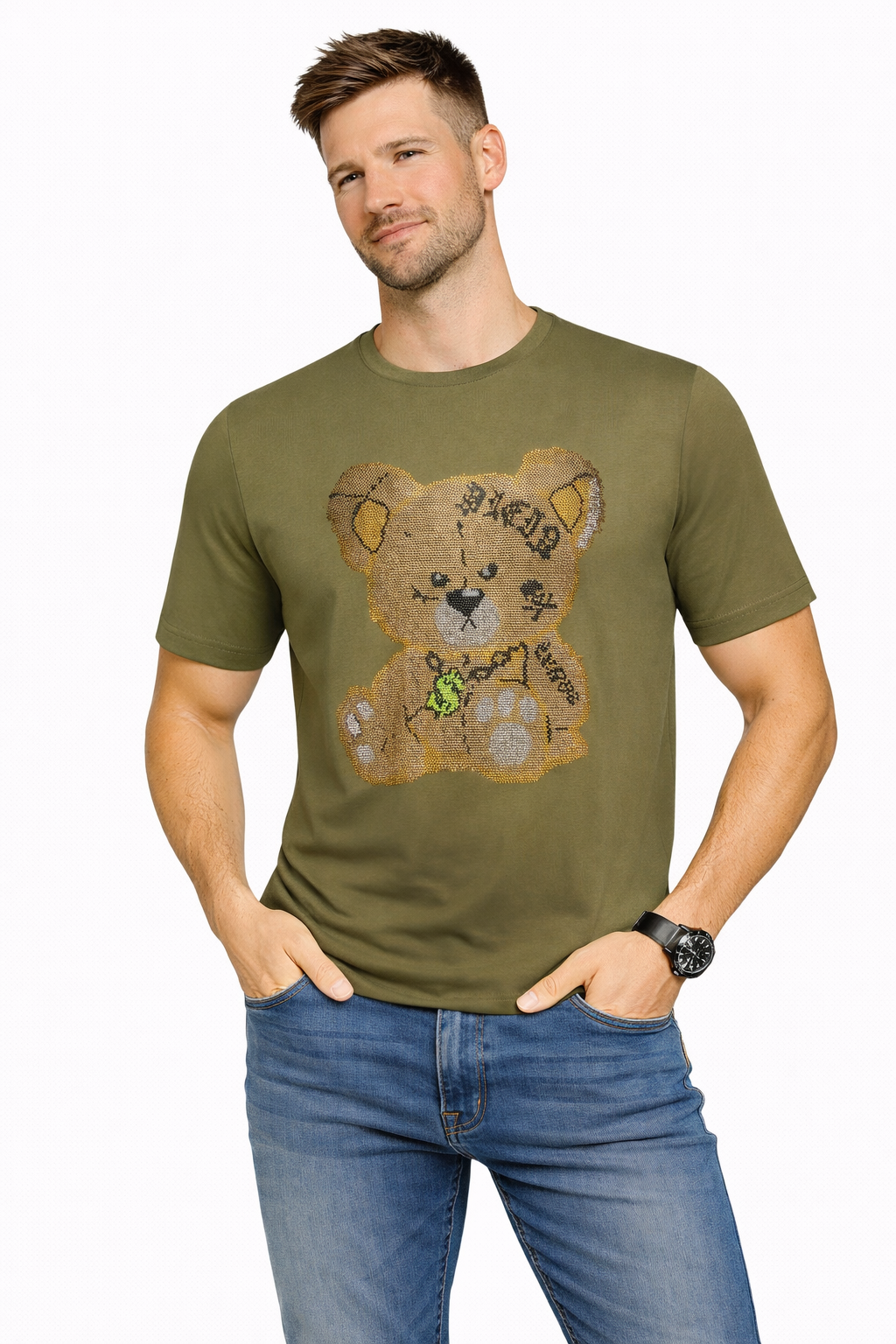 Rhinestone Teddy Graphic Tee