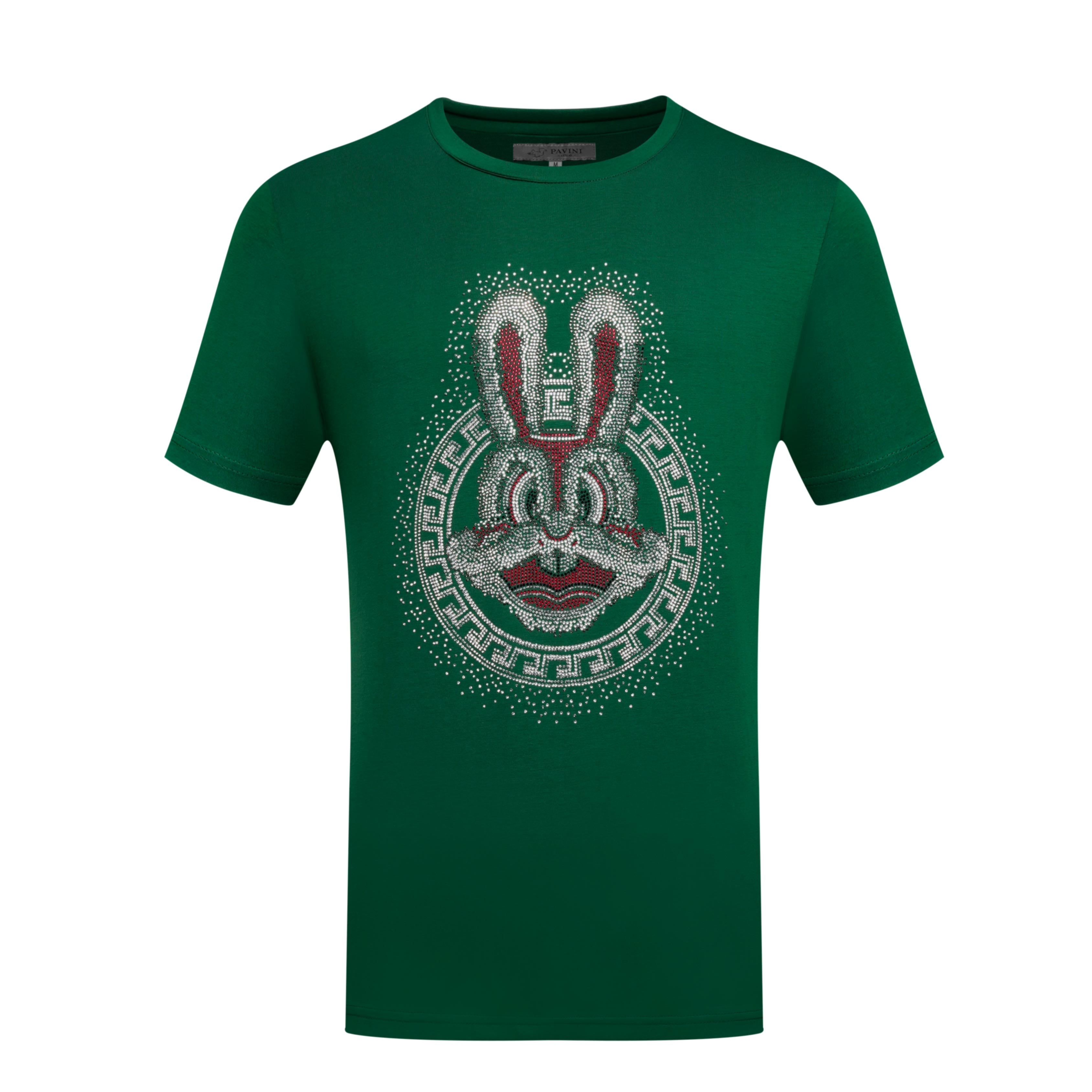 Rhinestone Bunny Medallion Tee