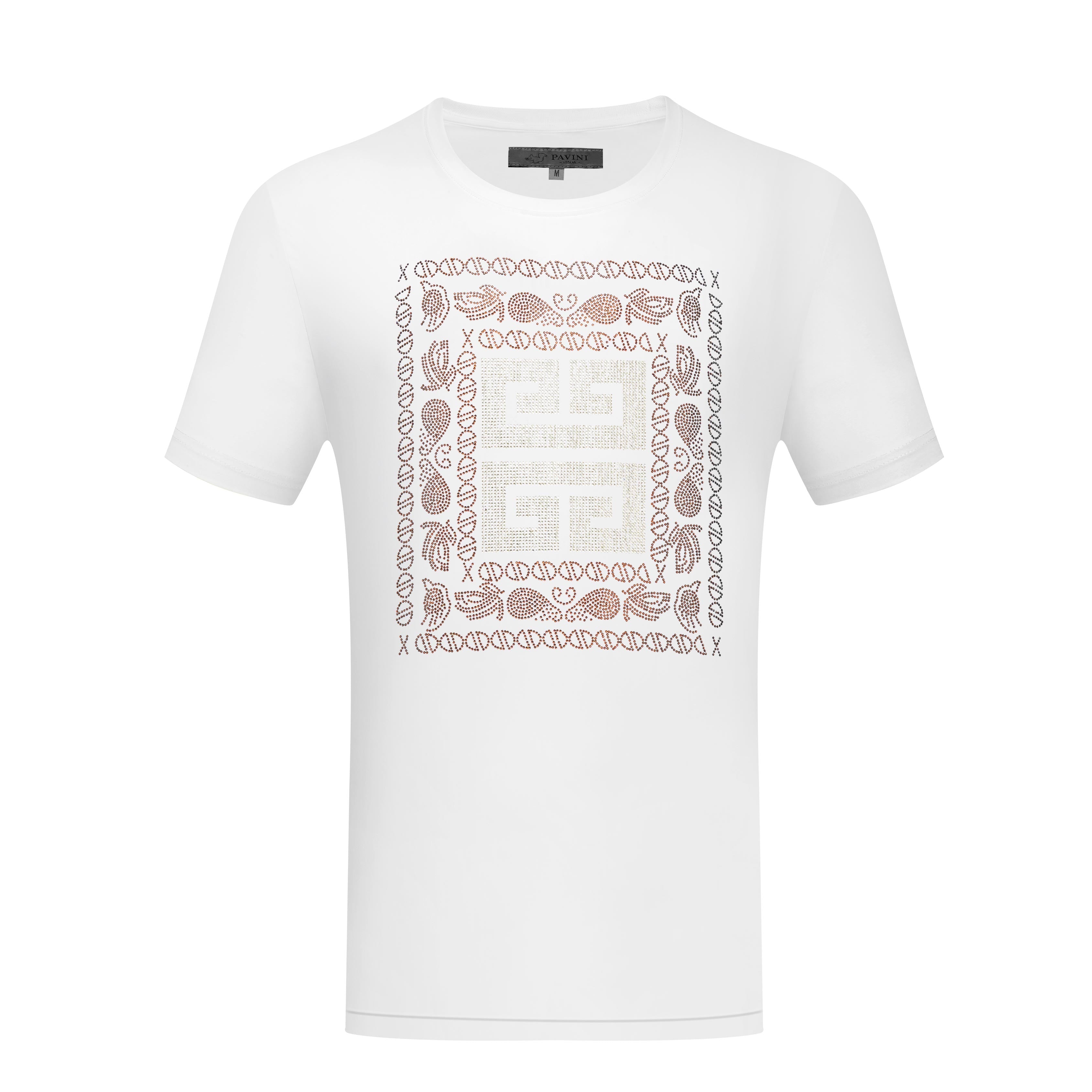 Ornate Geo Emblem Graphic Crewneck T-Shirt
