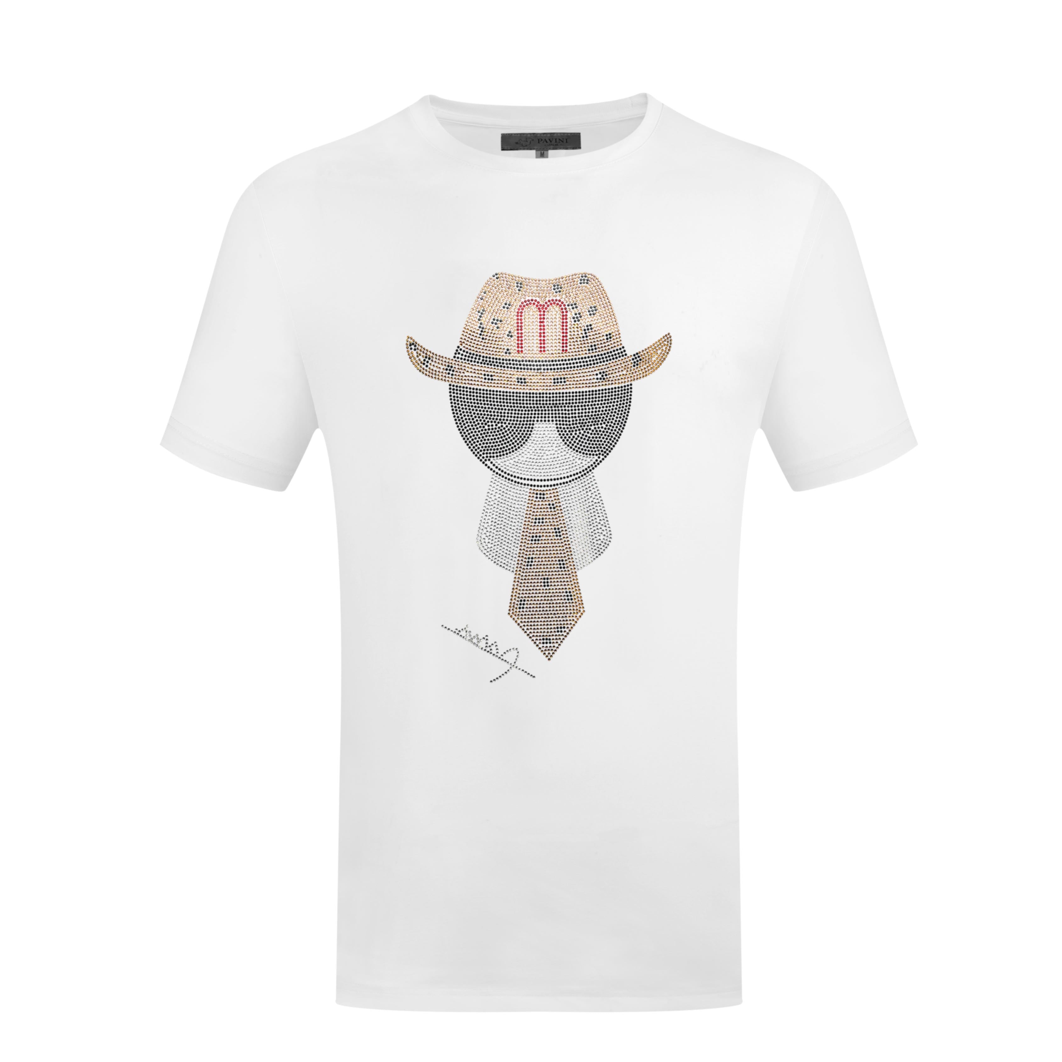 Graphic Crewneck T-Shirt – Cowboy Hat & Shades Design