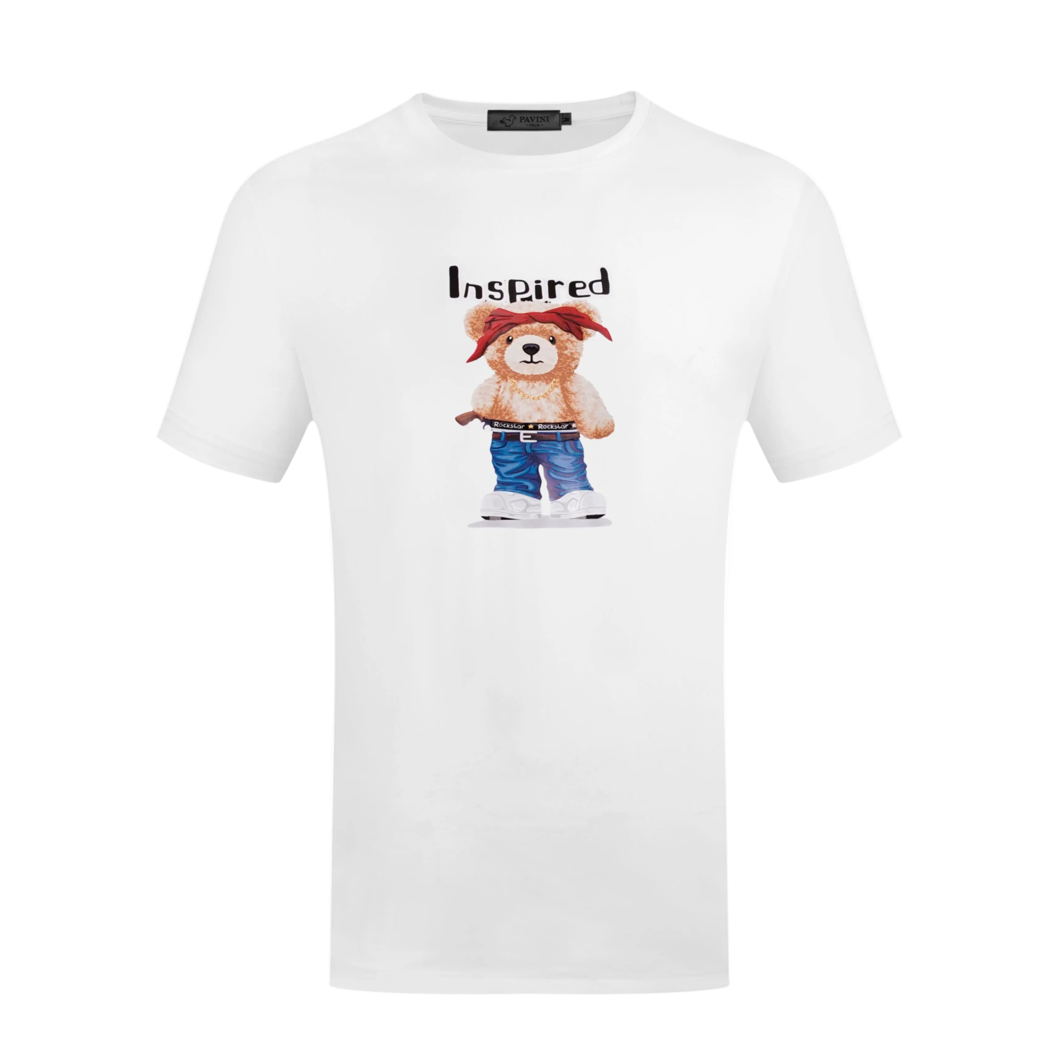 Graphic Crewneck T-Shirt – “Inspired” Bear Design