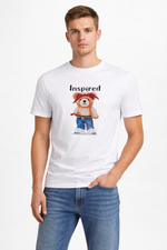 Graphic Crewneck T-Shirt – “Inspired” Bear Design