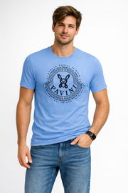 Graphic Crewneck T-Shirt – PAVINI Italia Logo Emblem