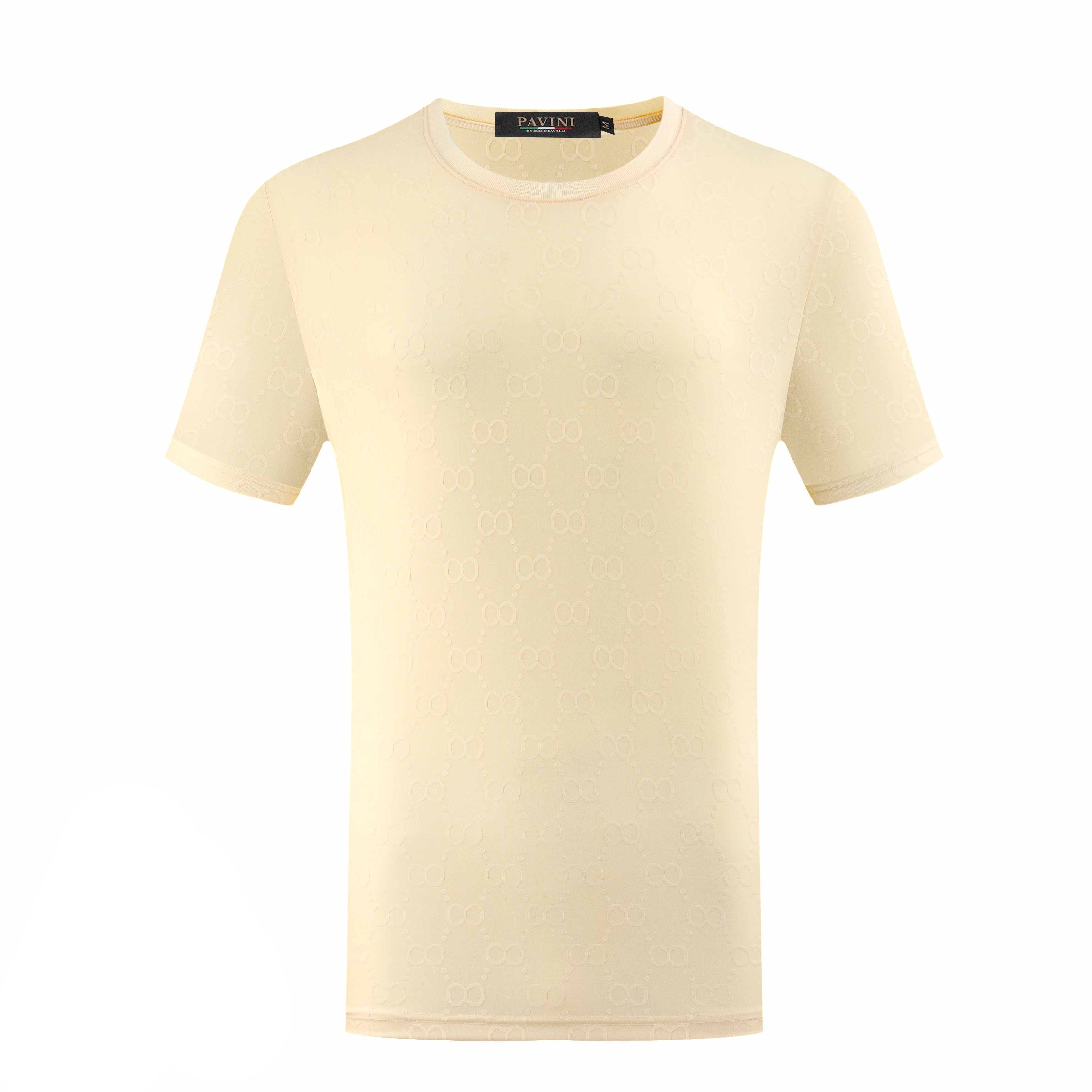 Tonal Pattern Crewneck T-Shirt