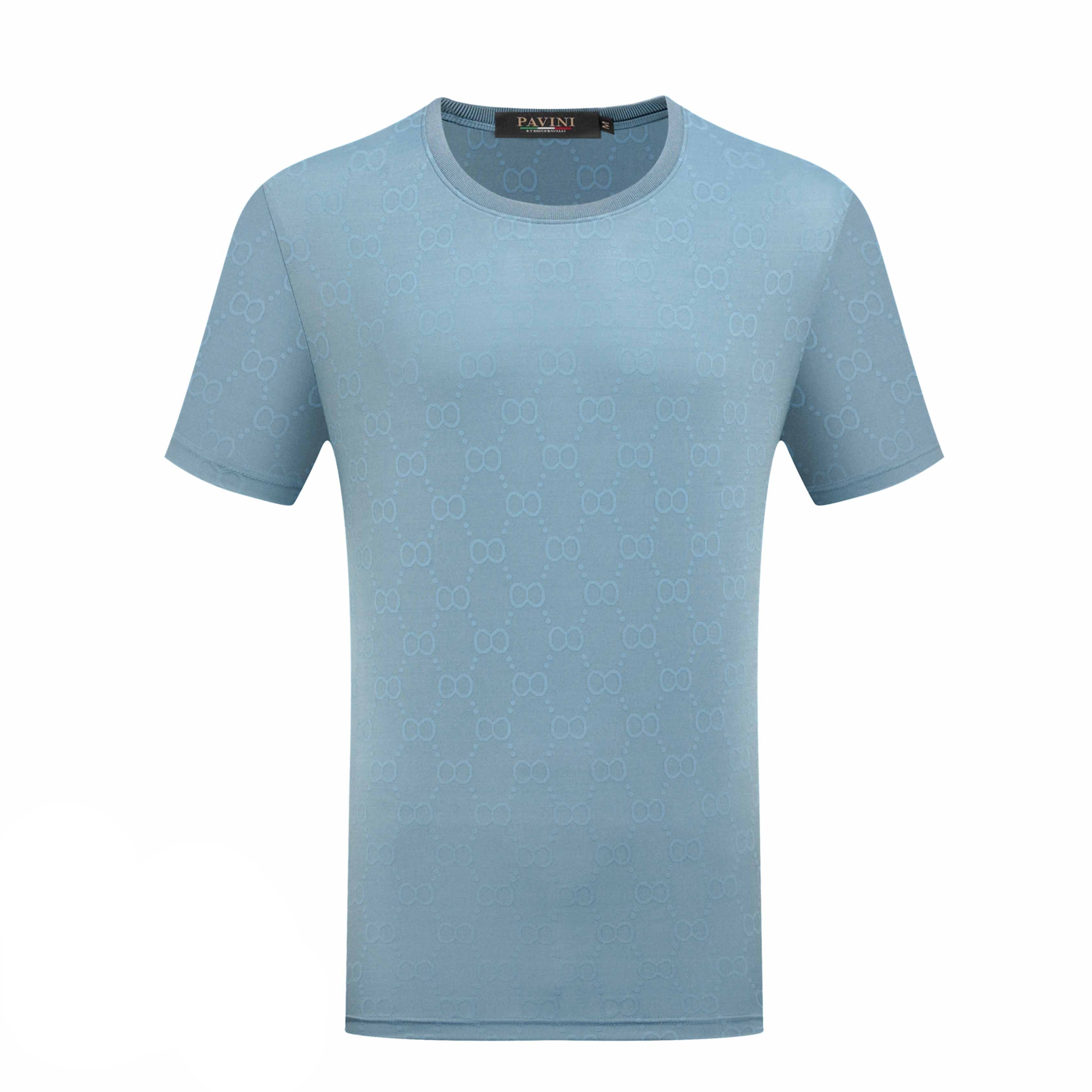 Tonal Pattern Crewneck T-Shirt