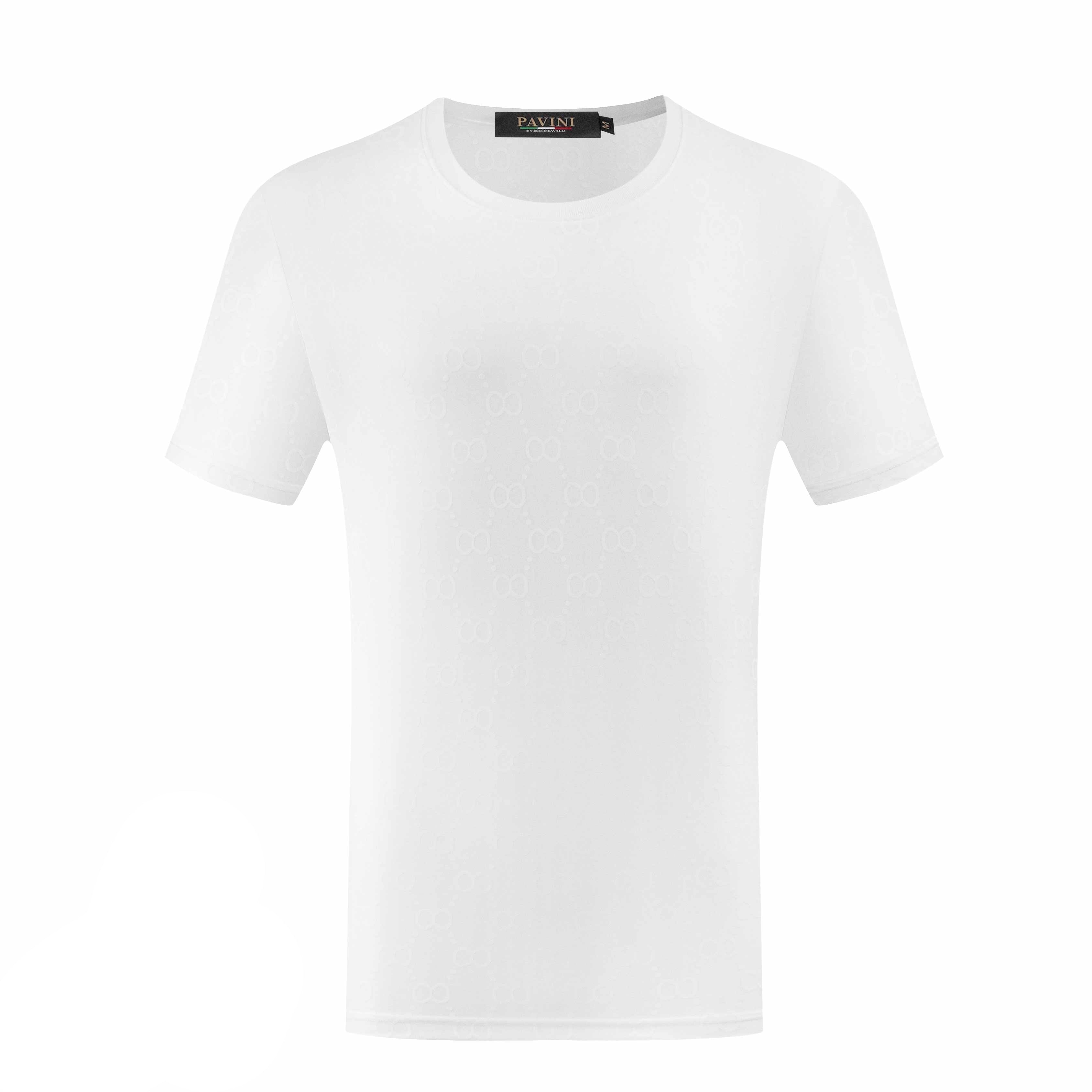 Tonal Pattern Crewneck T-Shirt