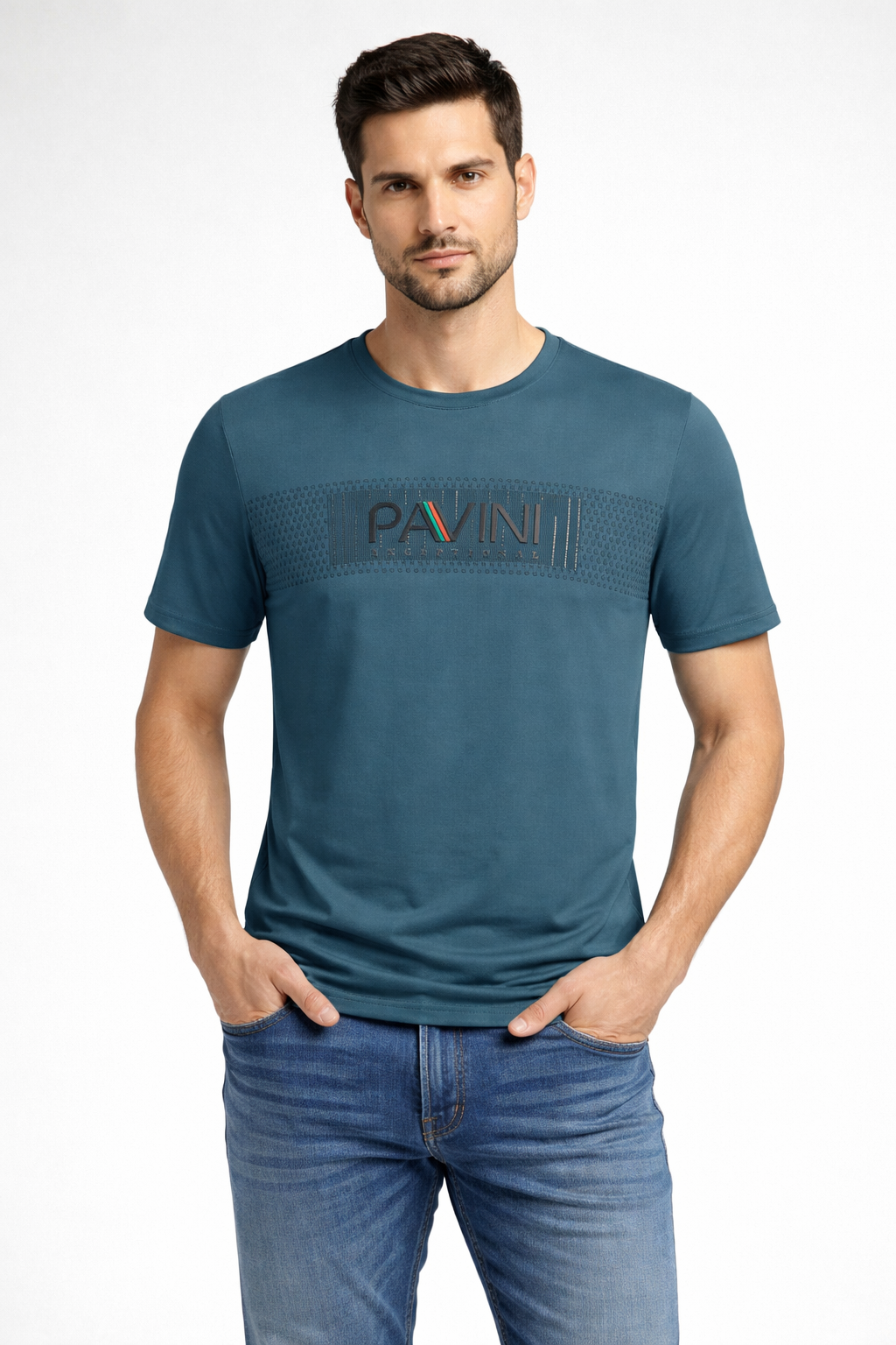 PAVINI Performance Stretch T-Shirt – Logo Band