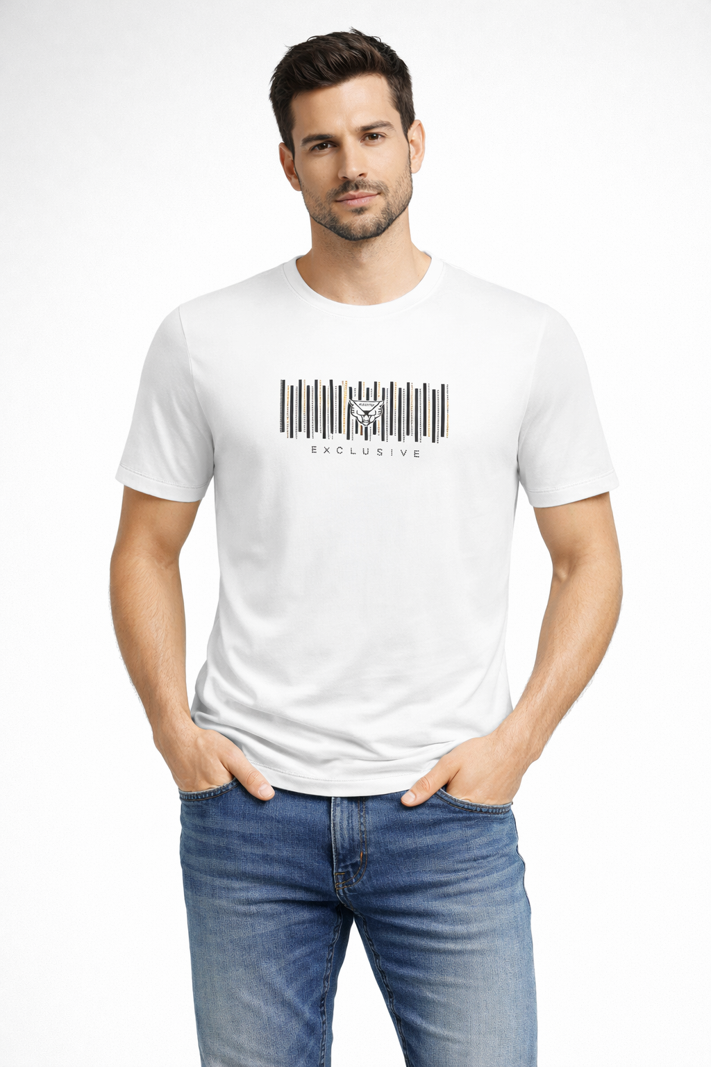 PAVINI Performance Stretch T-Shirt – “Exclusive” Barcode Graphic