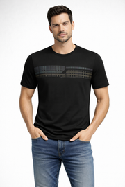 PAVINI Performance Stretch T-Shirt Geometric Chest Band