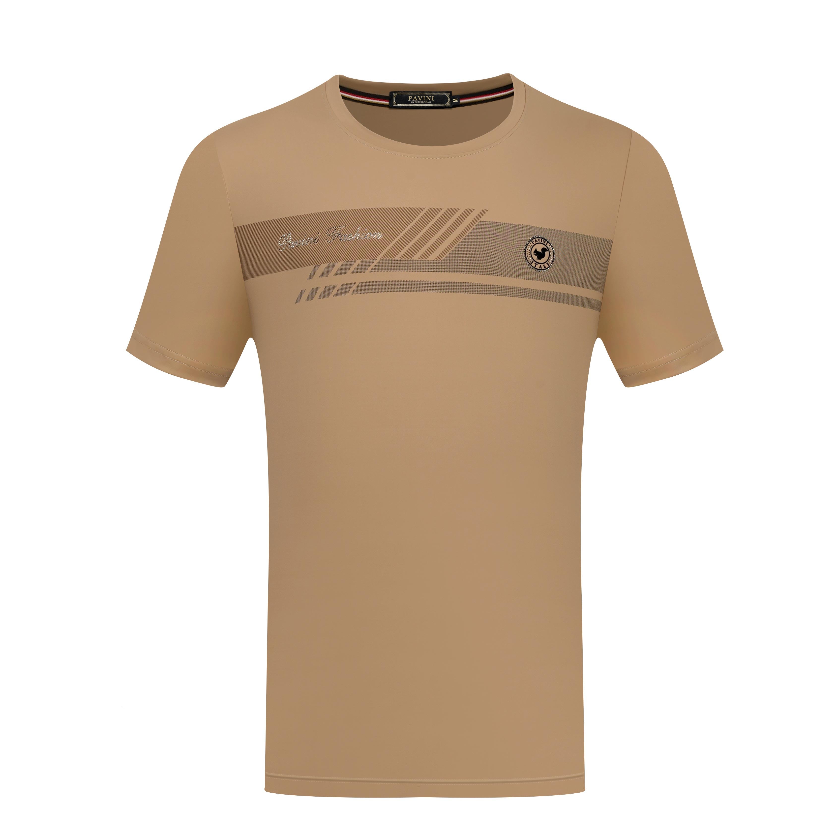 PAVINI Performance Stretch T-Shirt  – Racing Stripe Chest Band