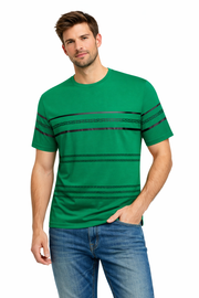 PAVINI Chain Stripe Tee  – Contrast Band Detail
