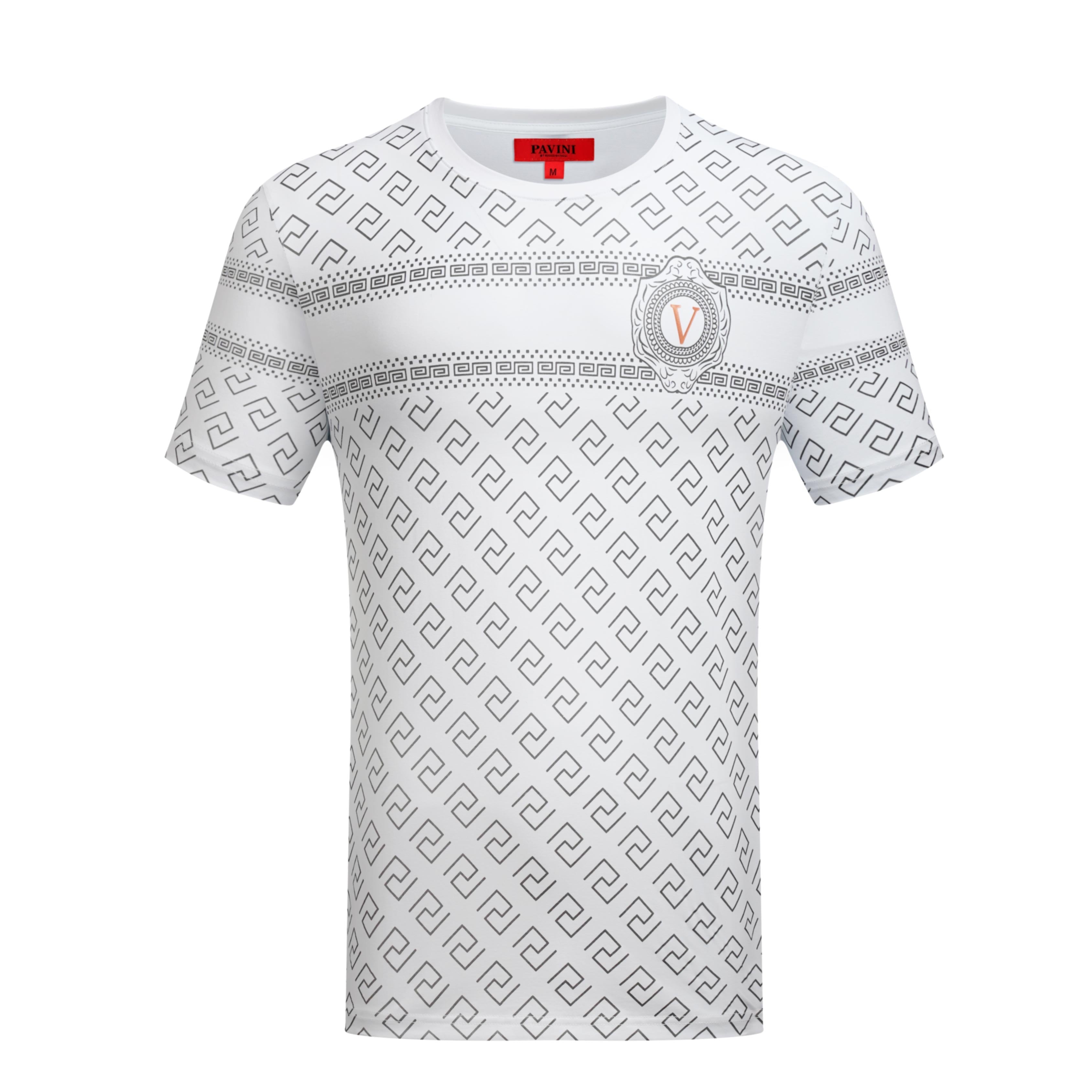 PAVINI “V Crest” All-Over Print Tee