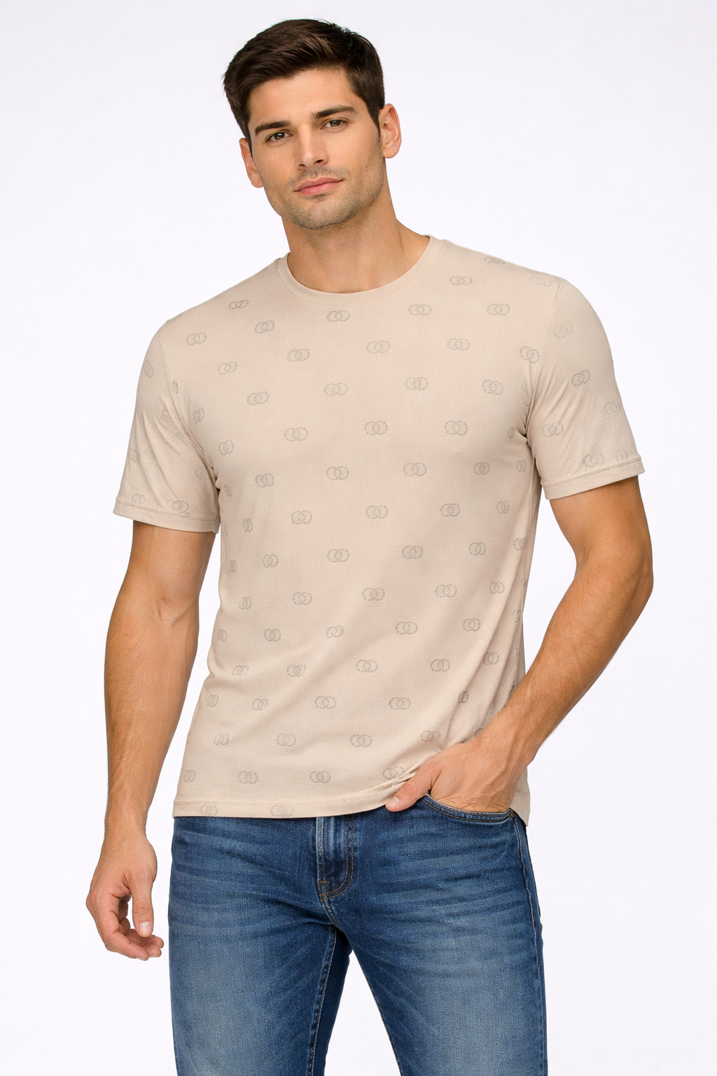 PAVINI All-Over Monogram Tee
