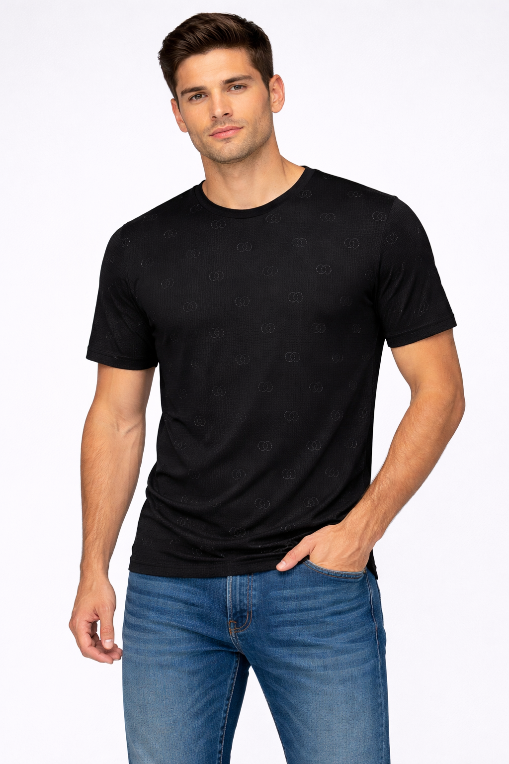 PAVINI All-Over Monogram Tee
