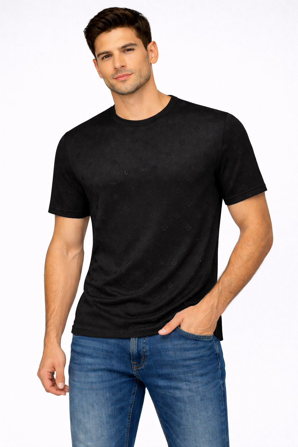 PAVINI Textured Monogram Tee