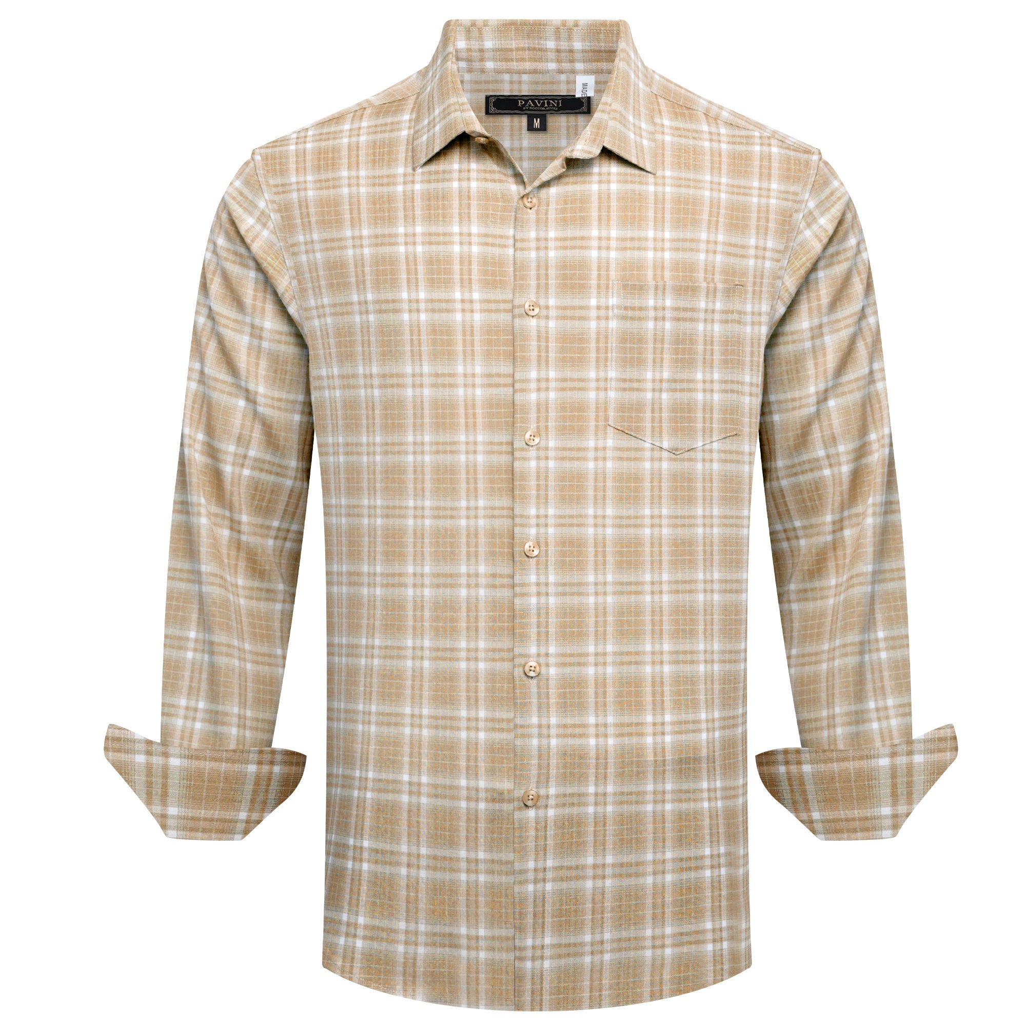 Pavini Long Sleeve Men's Plaid Shirt