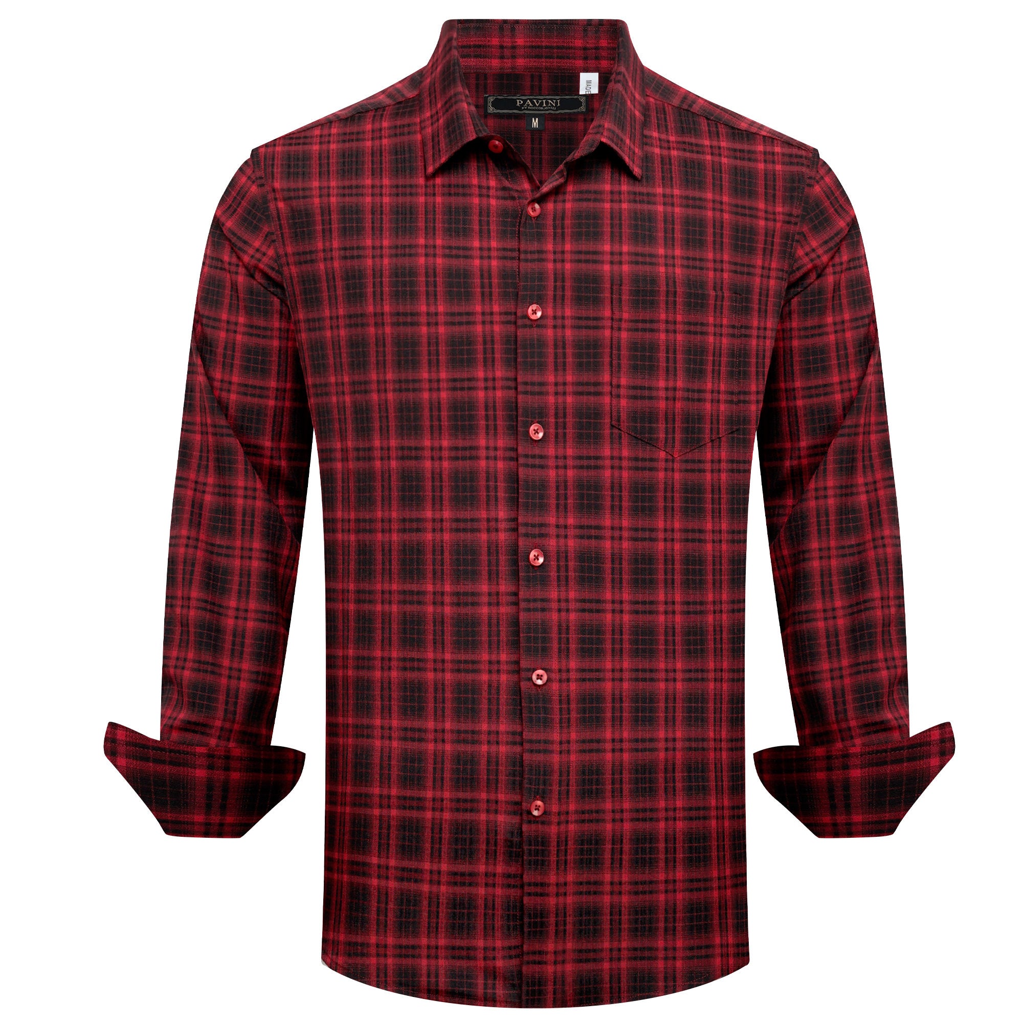 Pavini Long Sleeve Men's Plaid Shirt