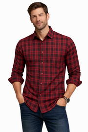 Pavini Long Sleeve Men's Plaid Shirt