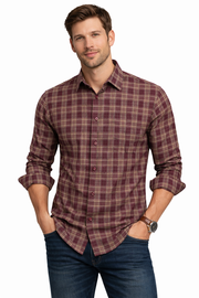Pavini Long Sleeve Men's Plaid Shirt
