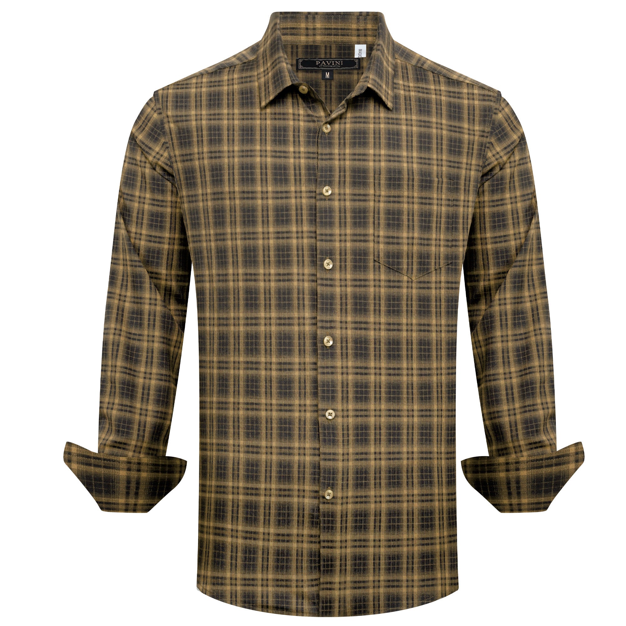 Pavini Long Sleeve Men's Plaid Shirt