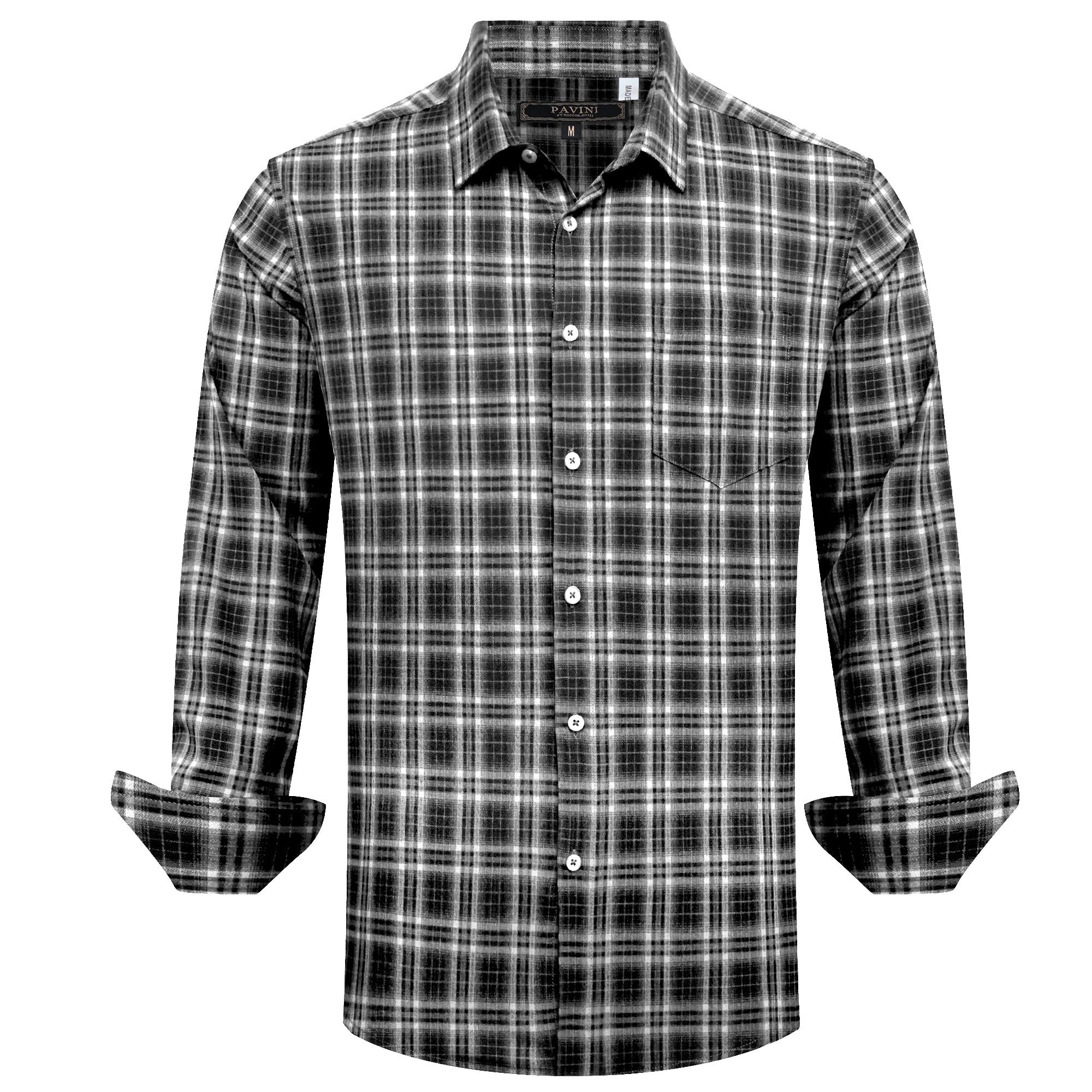 Pavini Long Sleeve Men's Plaid Shirt