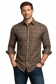 Pavini Long Sleeve Men's Plaid Shirt