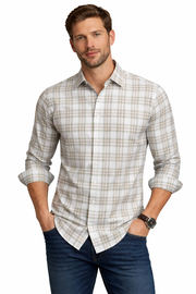 Pavini Long Sleeve Men's Plaid Shirt