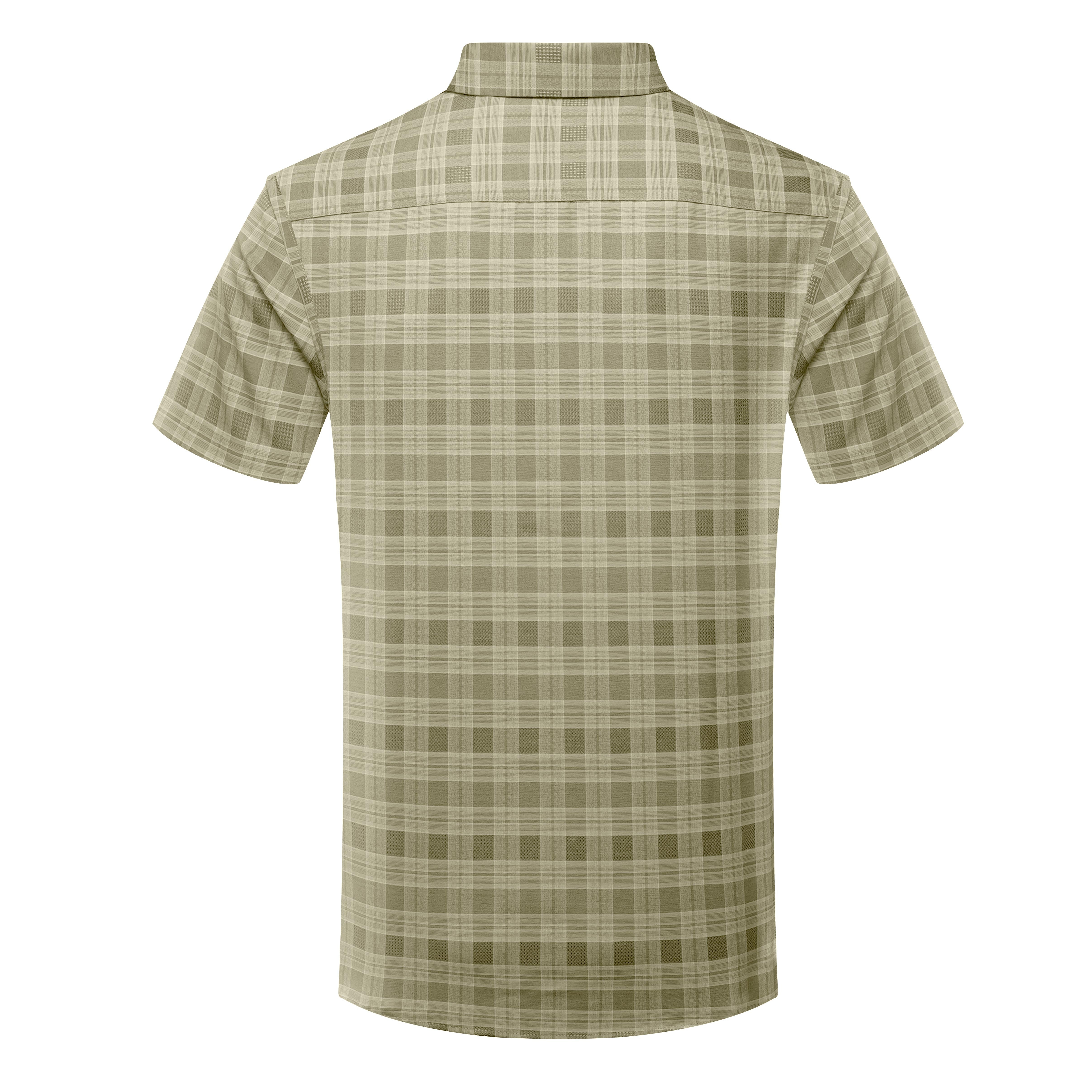 Men’s Short Sleeve Button-Down Shirt – Plaid