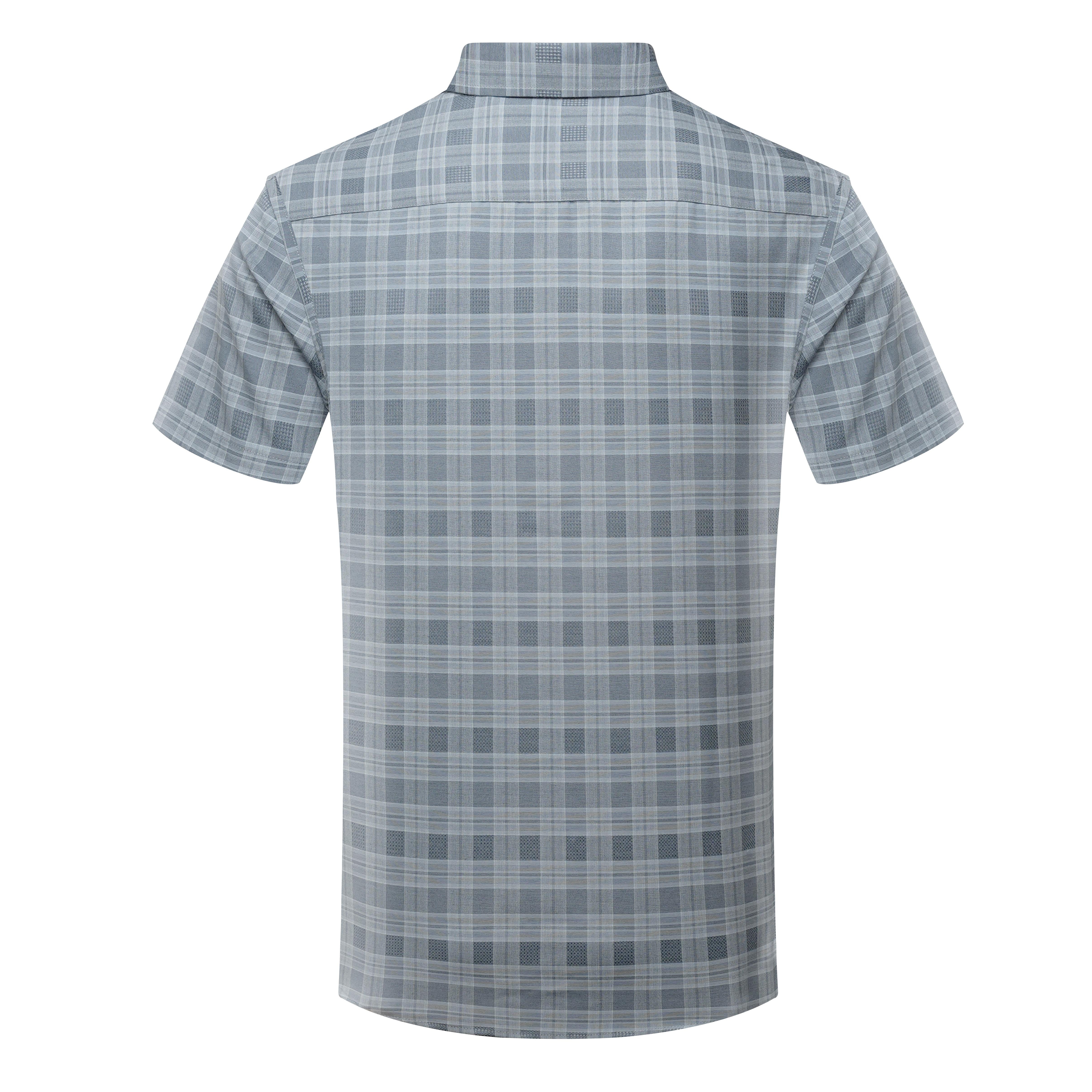 Men’s Short Sleeve Button-Down Shirt – Plaid
