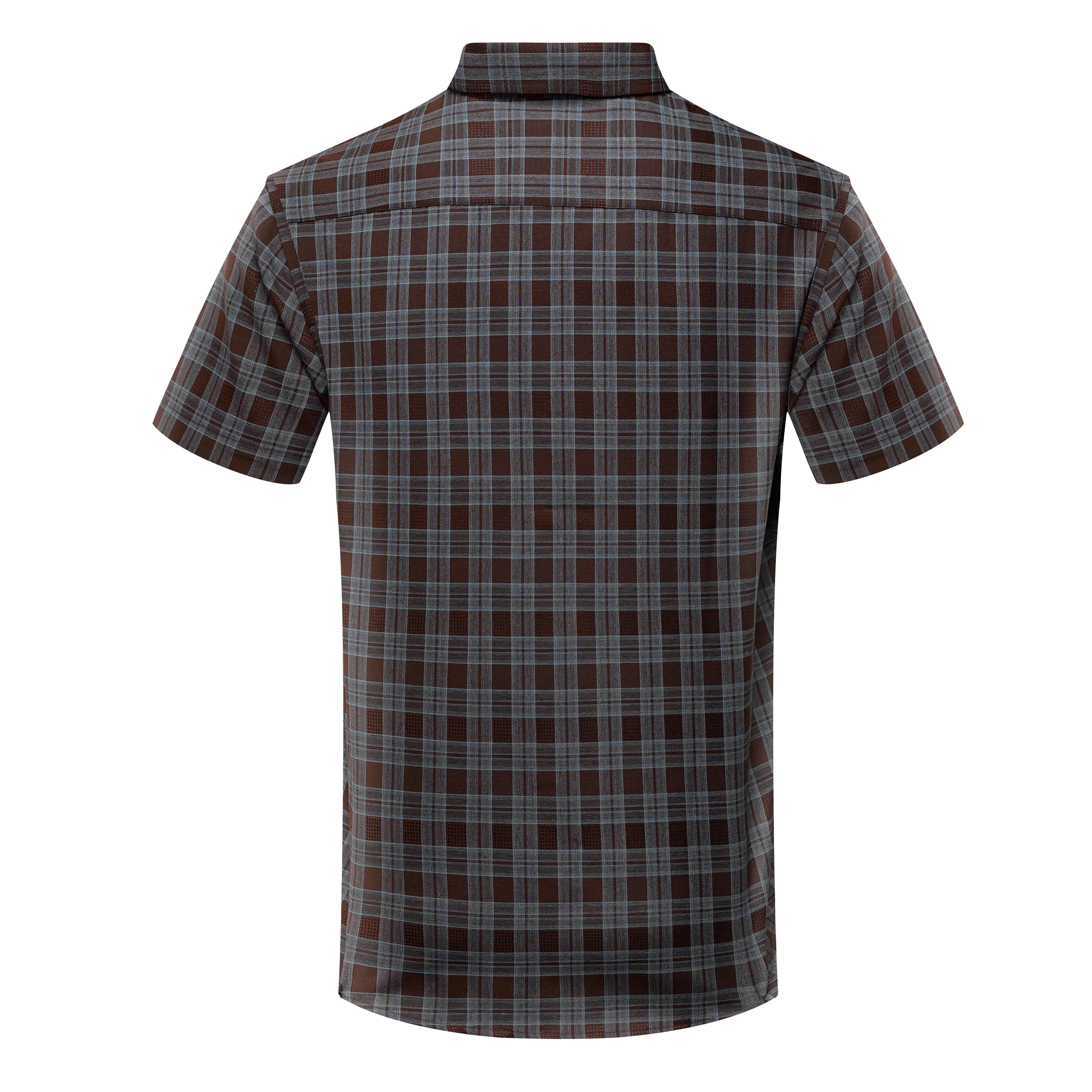Men’s Short Sleeve Button-Down Shirt – Plaid