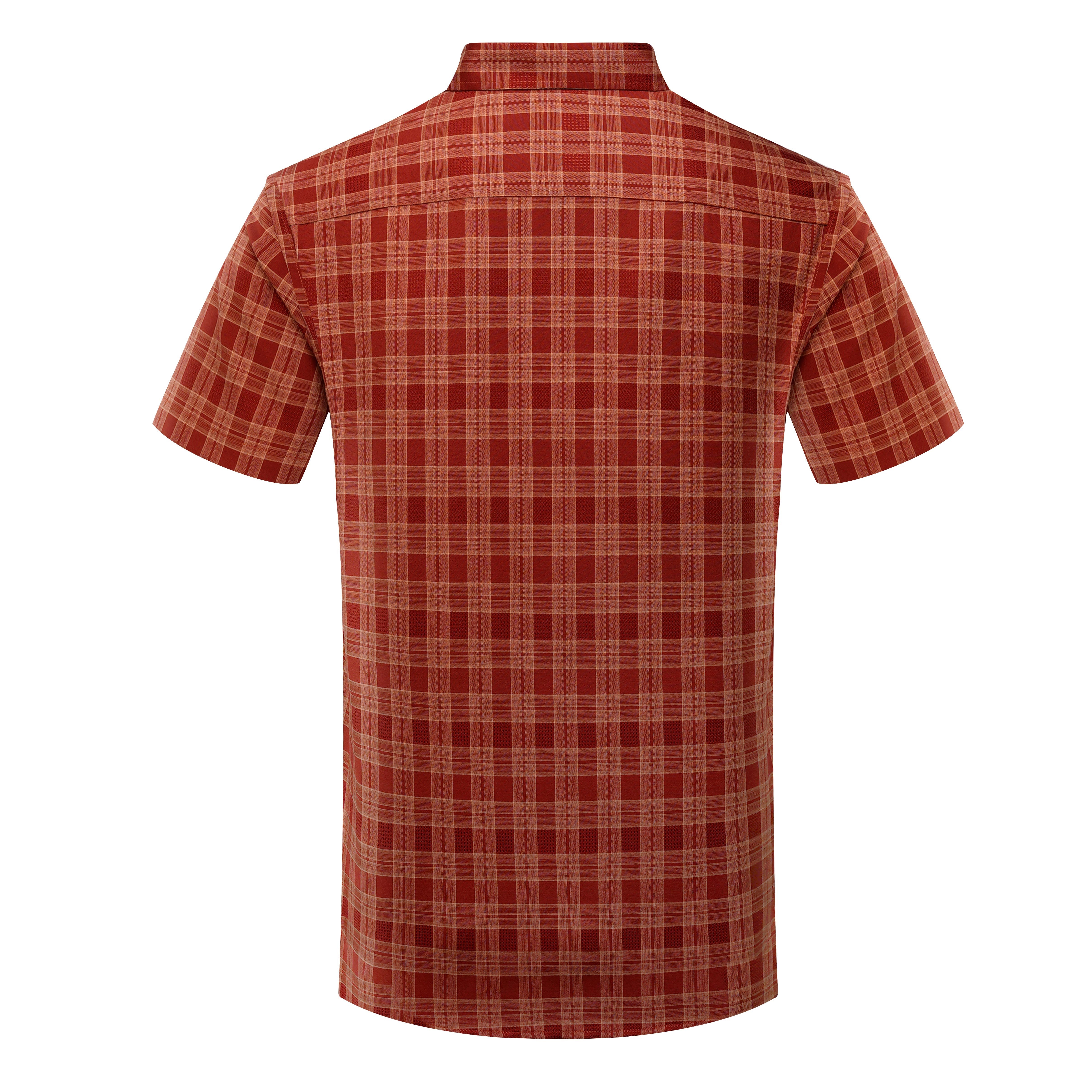 Men’s Short Sleeve Button-Down Shirt – Plaid