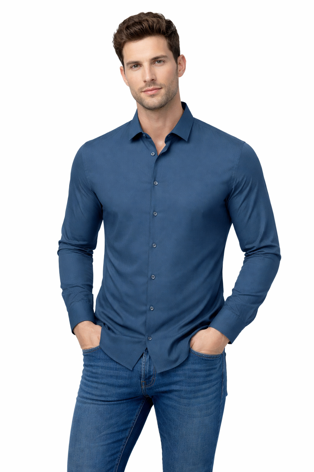Long Sleeve Button-Down Shirt Collection 4 WAY STRETCH