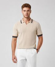 PAVINI SP-322 Men's Premium Textured Knitted Polo Shirt