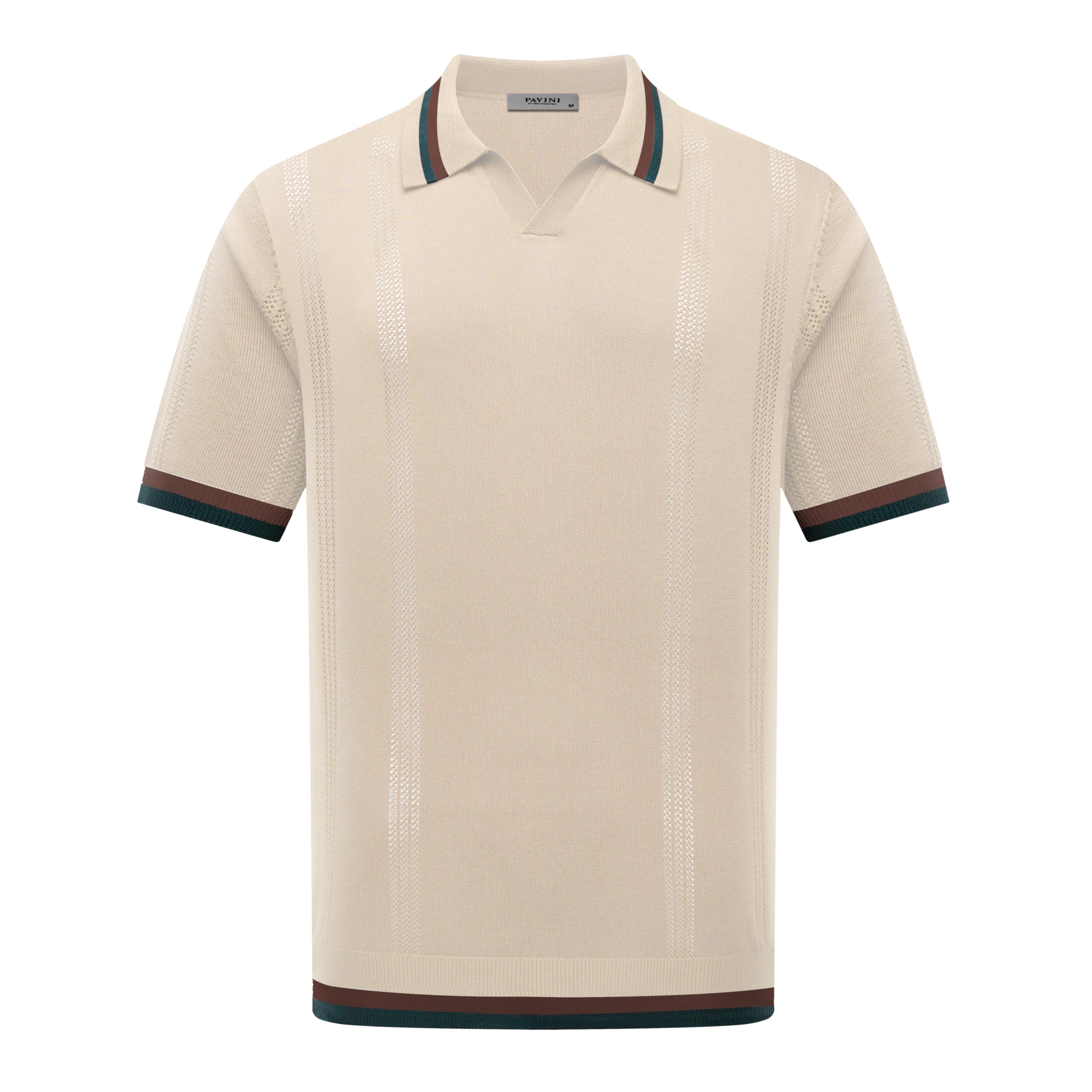 PAVINI SP-322 Men's Premium Textured Knitted Polo Shirt