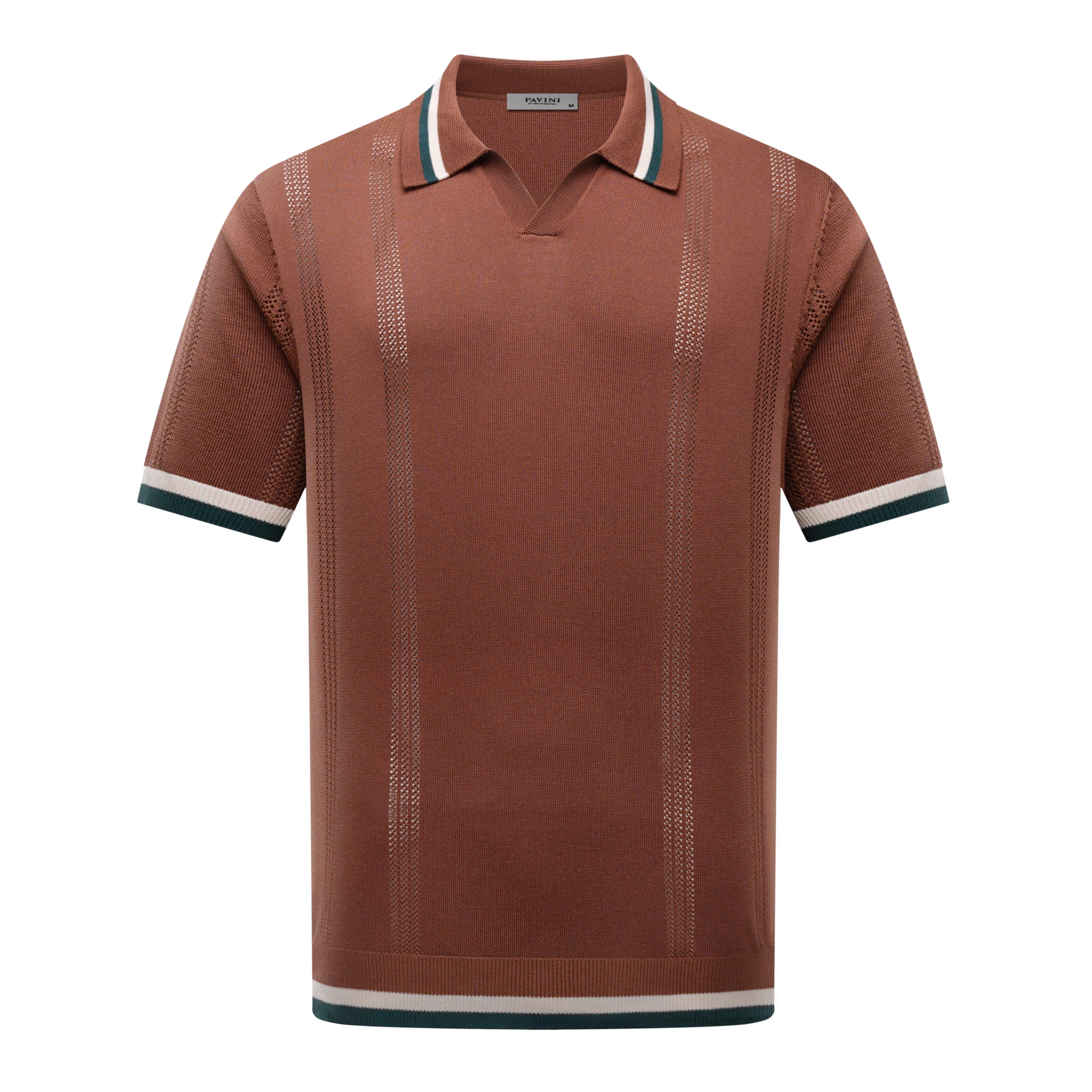 PAVINI SP-322 Men's Premium Textured Knitted Polo Shirt